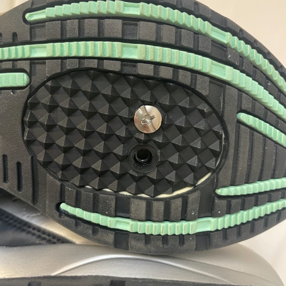 Nike Womens Spin Trainer Plus Cycling Chrome Mint Black Low Top Size 7 Like New - Picture 8 of 10